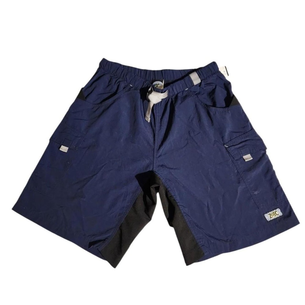 Hiking Utility Ether Tech Cargo Shorts Mens Large Navy Blue MTB Gorpcore Zoic